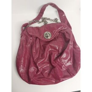 Marc by Marc Jacobs Shoulder Bag Purse Optional Chain Patent Leather Pink/Purple